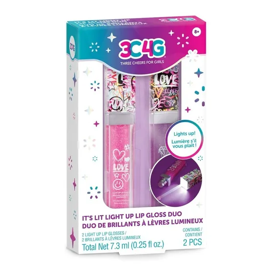 Set De 2 Brillos Labiales Con Luz ! Niñas. Make It Real Mpuy