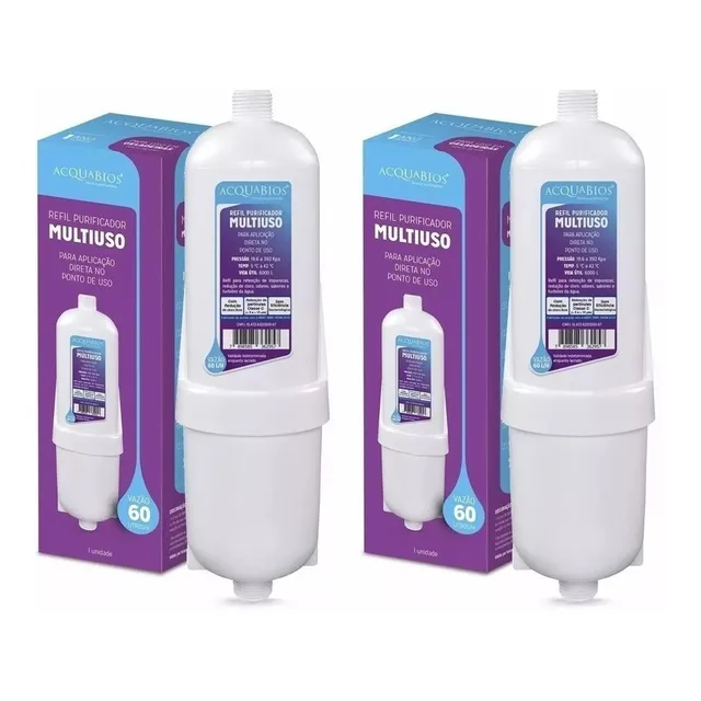 02 Un Filtro / Refil Acquabios Para Bebedouro Industrial 