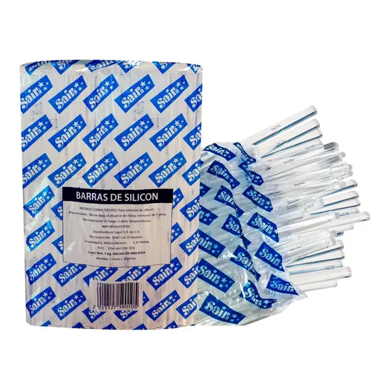 Barras De Silicón Delgado Saira Para Pistola De Silicón 1 Kg