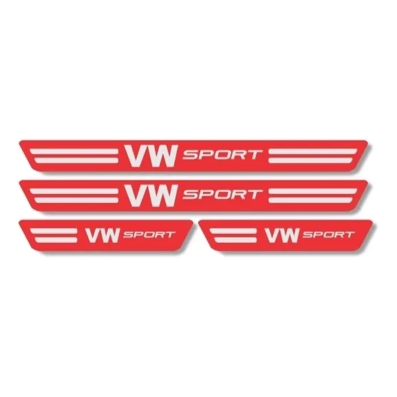 Embellecedores De Estribos Interior Autos Vw Volkswagen Rojo