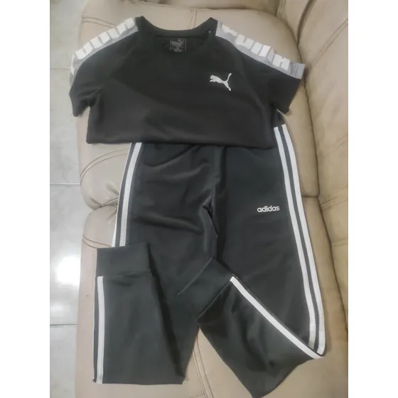 Conjunto Mono Marca adidas Y Camisa Puma Talla 8/10