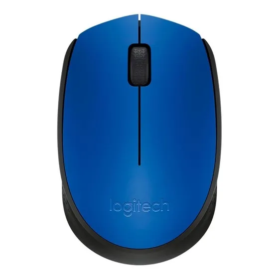 Logitech M170, Mouse Inalámbrico Cómodo Y Portátil, Azul Color Azul/Negro