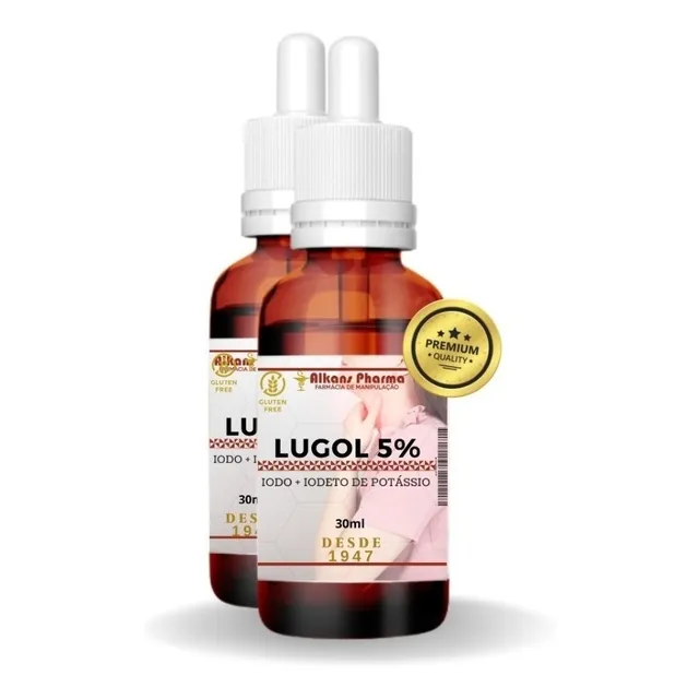 Lugol 5% 2 Vidros 30ml Envio Imediato