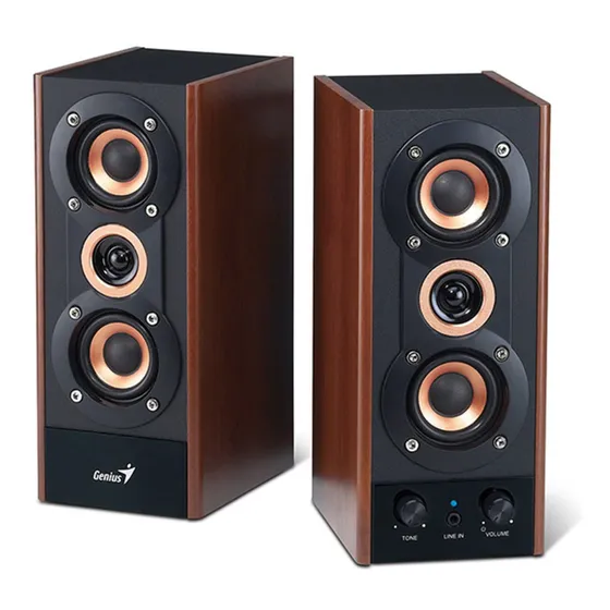 Cornetas Speakers Genius Sp-hf800a Ii 3-way Hi-fi Wood