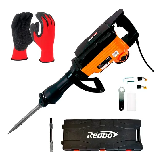 Martillo Demoledor Eléctrico 1100w Redbo + Lente + Guante
