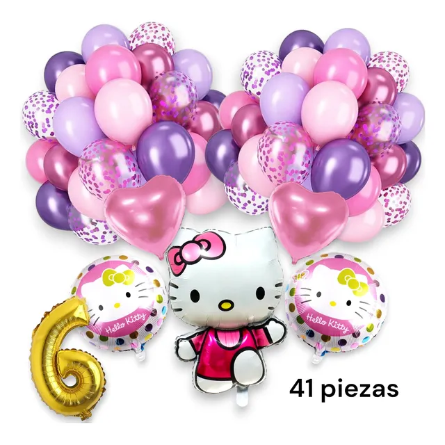 Globo Metalizado Hello Kitty Para Fiesta Foil Figura Gigante