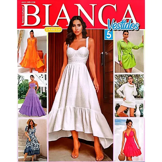Patrón Molde Revista Bianca Vestidos 5 En Papel Fisica