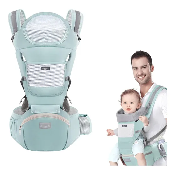 Porta Bebe Canguro Ajustable Con Asiento Seguro Y Resistente