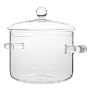 Cazo De Vidrio Con Tapa, Olla De Cocción Para Estufa Con Tap Cazo De Vidrio Con Tapa, Olla De Cocción Para Estufa Con Tap