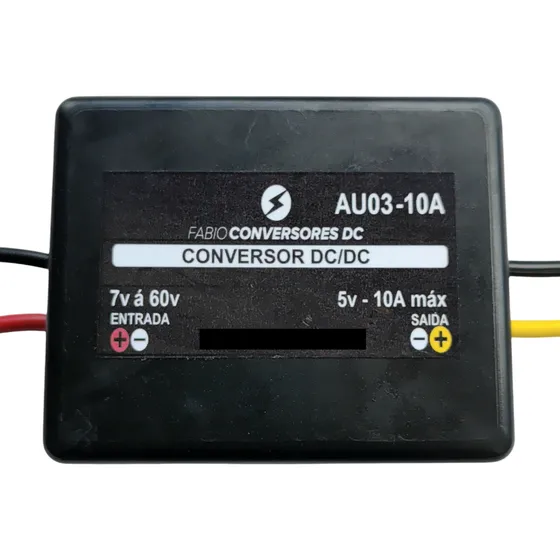 Conversor Entrada 48v (7v-60v) Saida 5v Até 10amp (au03-10)