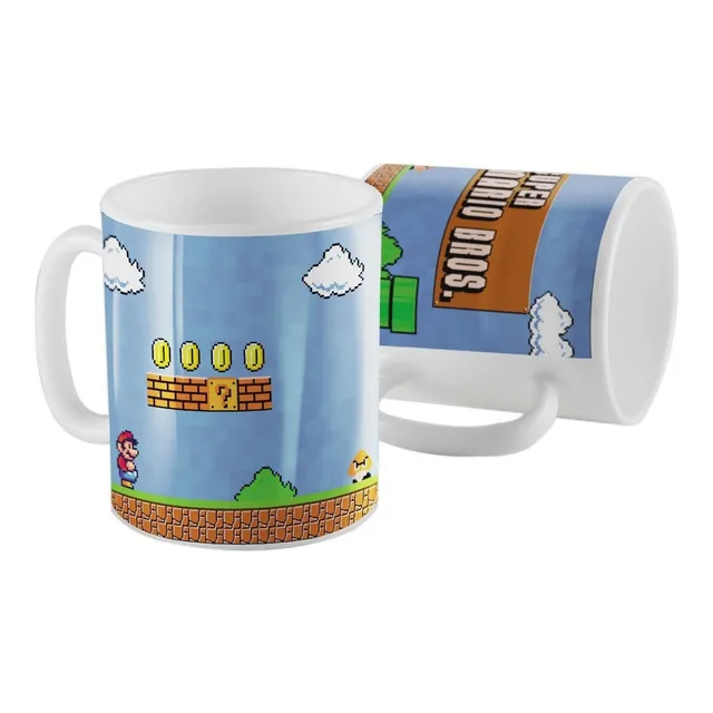  Taza  Plastica Mario Family Luigi Bros Games 350cc Polimero