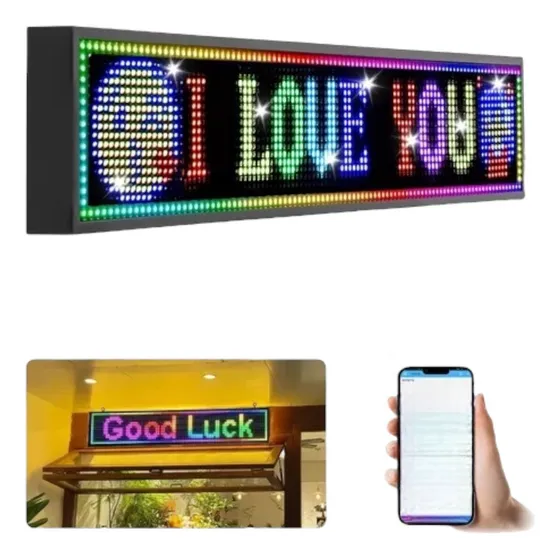 Letrero Led Display Rgb Anuncio Programable 130cm-20cm Wifi