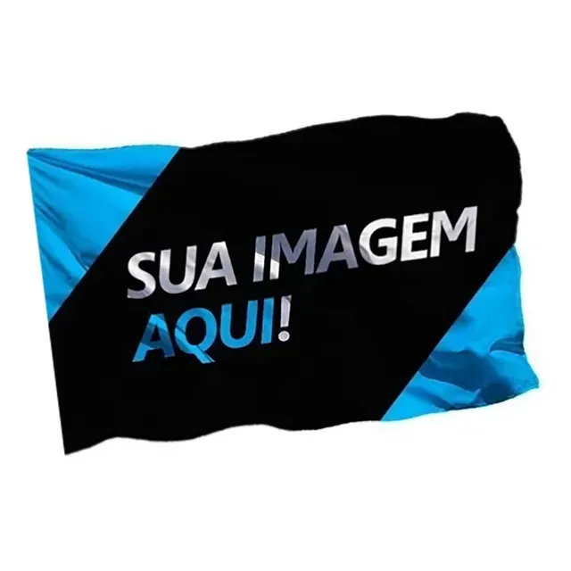 Bandeira Personalizada Uma Face 1,92x1,35  Unica Em Tecido