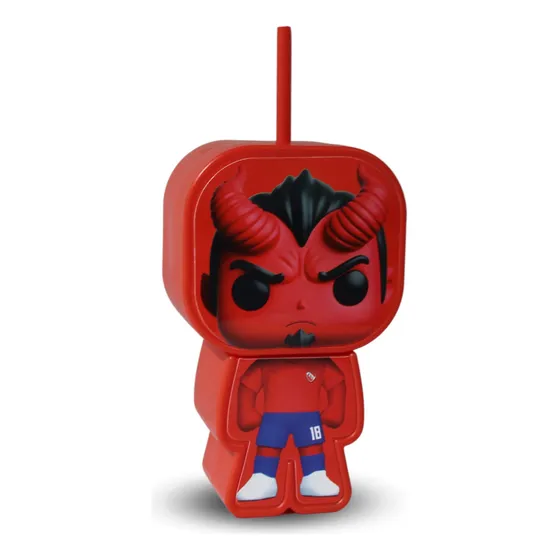 Vaso Diablo Rojo Independiente Con Sorbete