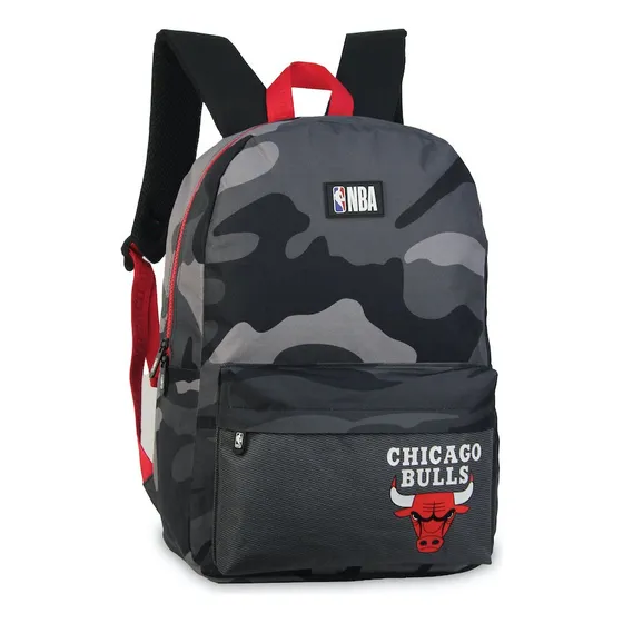 Mochila NBA Chicago Bulls Urbana Escolar Universitaria Secundarios Adolescente Color Camuflado