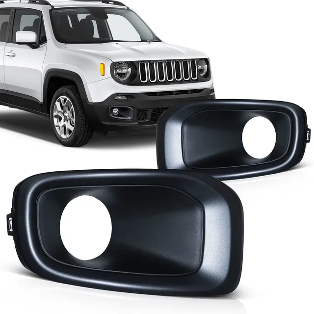 Par Grade Moldura Milha Renegade 15 2016 2017 2018 Com Furo 