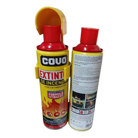 Extintor De Fuego Con Base Desechable Vehículo Moto Covo