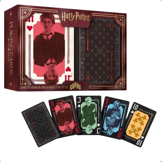 Baralho Harry Potter Estojo Duplo Cartas Naipe Convencional Baralho Harry Potter Estojo Duplo Cartas Naipe Convencional