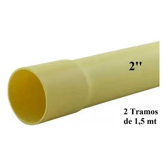 Tubo Pvc 2 '' Pulgadas 3 Mts Aguas Negras Plastico Sanitario
