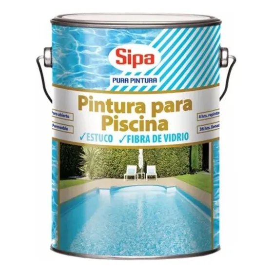 Pintura Para Piscina De Fibra De Vidrio Sipa Azul 1gl