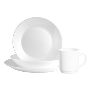 Zelie Vajilla Blanca De Opal 16 Pzas Luminarc Taza Y Platos Zelie Vajilla Blanca De Opal 16 Pzas Luminarc Taza Y Platos