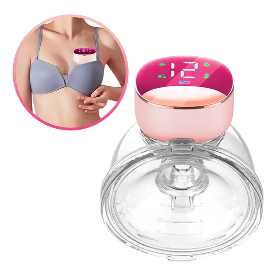 Extractor De Leche Inalámbrico Portátil Manos Libres Rosado