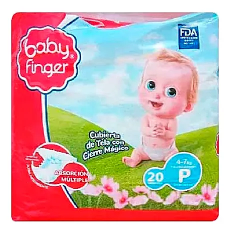 Pañal Baby Finger Talla P - Bulto De 12 Paq