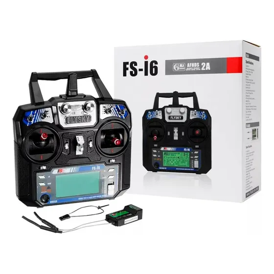 Flysky FS-I6 2,4 GHz Negro 6 Canales Radio