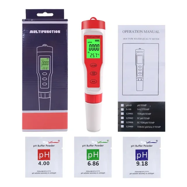 Medidor Digital 4 En 1 Multiparámetro Ec Tds Ph Temp Phmetro