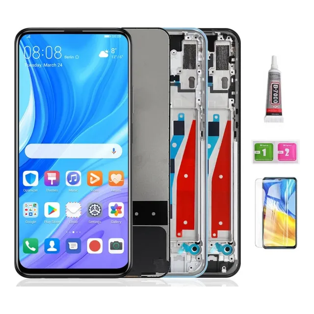 For Lanjing Tela De Toque Lcd Com Moldura Para Huawei Y9s