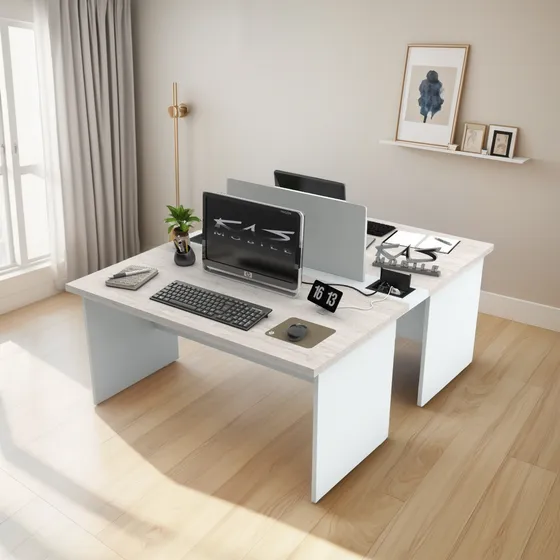 Mesa Para Escritório Plataforma 2 Lugares - Areá 1.00x1.40