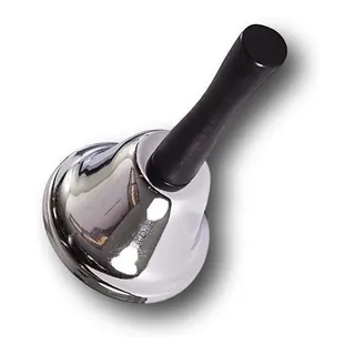 Sino De Mão Metal Campainha Recepção Chama Atenção Idoso Cor Prateado Sino De Mão Metal Campainha Recepção Chama Atenção Idoso Cor Prateado