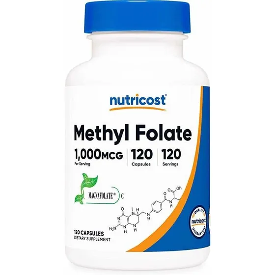 Original Nutricost Methyl Folate Metil Folato 1000mcg 120cap