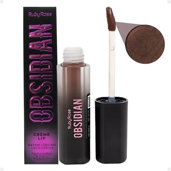 Ruby Rose Batom Líquido Obsidian Crème Lip Ocl02 Hb-7100-2
