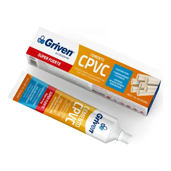Pega Pvc Agua Caliente 30ml Super Fuerte Griven (4 Unid)