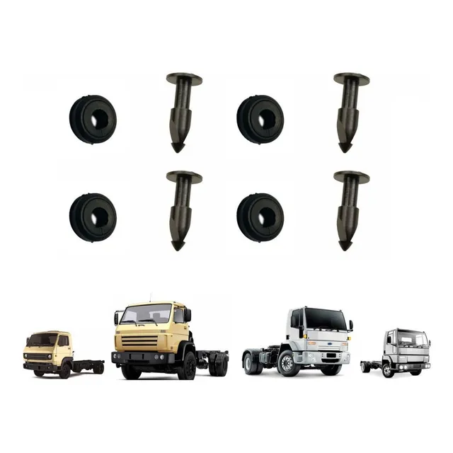 Grampo Bucha Grade Frontal Suporte Presilha Ford Cargo Vw E