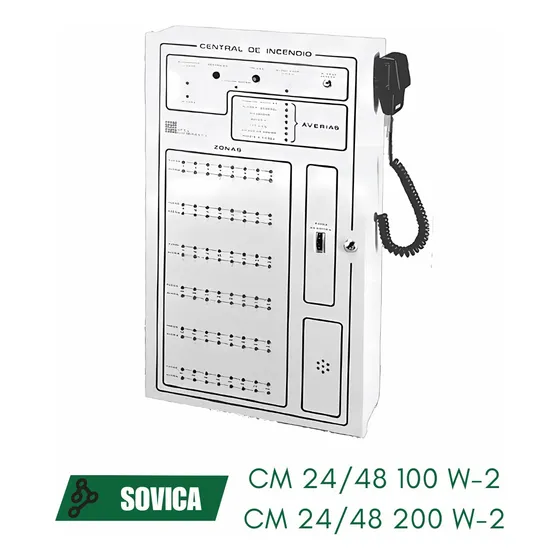 Central De Incendio Sovica 48 Zonas  Cm 24 / 48 100 W - 2