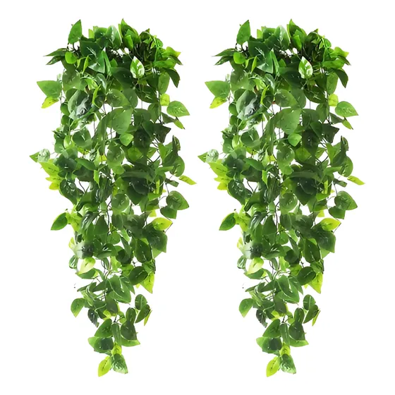 2 Plantas Colgantes Artificiales For Decoración De Paredes