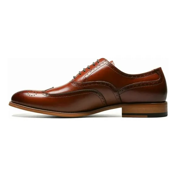 Stacy Adams Dunbar -wingtip Oxford Para Hombre, Coñac, 9.5