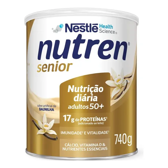 Nutren Senior sabor baunilha 740g - suplemento em pó - Nestlé