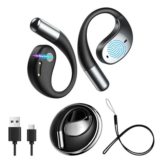 Auriculares, Auriculares Bluetooth Inalámbricos La Función Ai Translator Reconoce 150 Idiomas Traductor Indicador De Encendido Sensor Táctil Auriculares Abiertos Impermeables Escucha De Conferencias