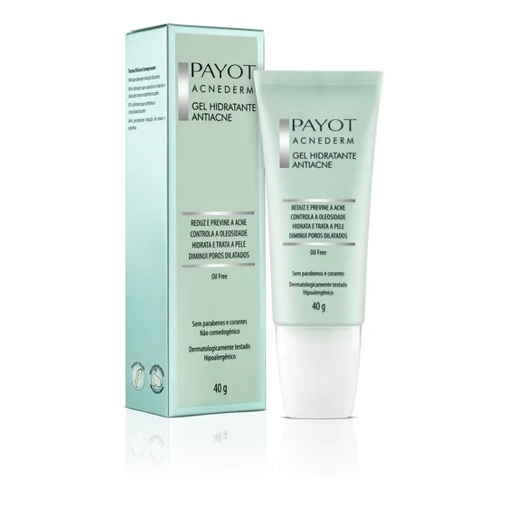 Acnederm Gel Hidratante Facial Antiacne Payot 40g Momento de aplicação Dia/Noite Tipo de pele Todo tipo de pele