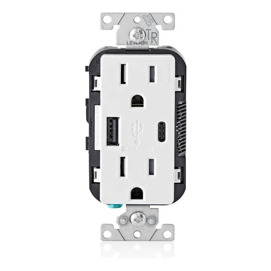 Receptáculo Dúplex/tomacorriente Y Cargador Usb Tipo A Y C 