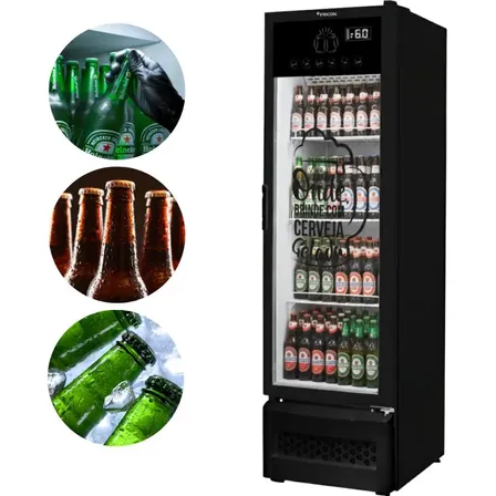 Cervejeira Vertical 284l Porta De Vidro Personalizada Fricon