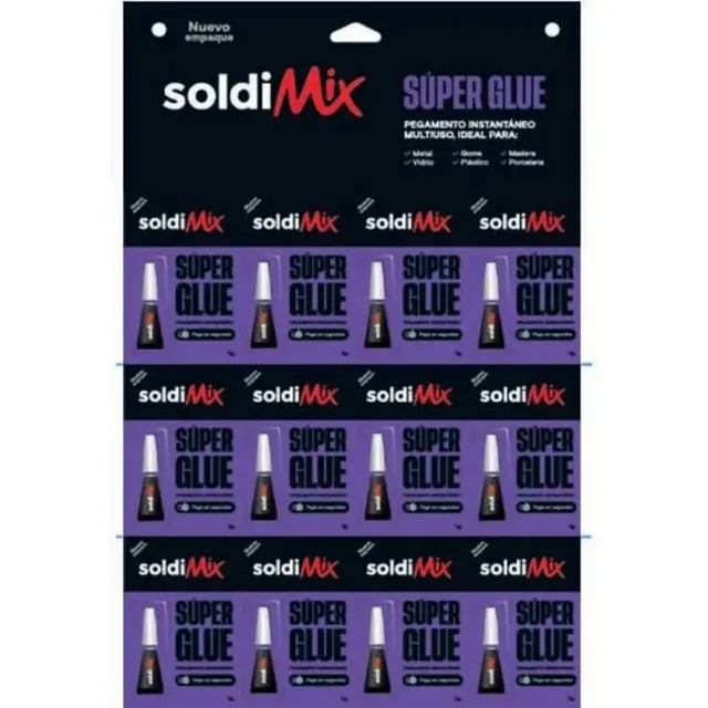 2 Pack Pegamento Soldimix Super Glue X 12 Unid. C/u