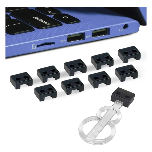 Portplugs Bloqueadores De Puertos Usb De Bloqueo Seguro, Paq