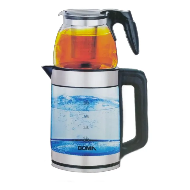 Hervidor Electrico 2,2lts Con Cafetera Bm-0406 Marca Boma