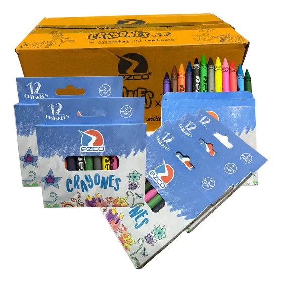 Crayones Cera X 12 Unidades Pack X 6 Cajitas Mayorista