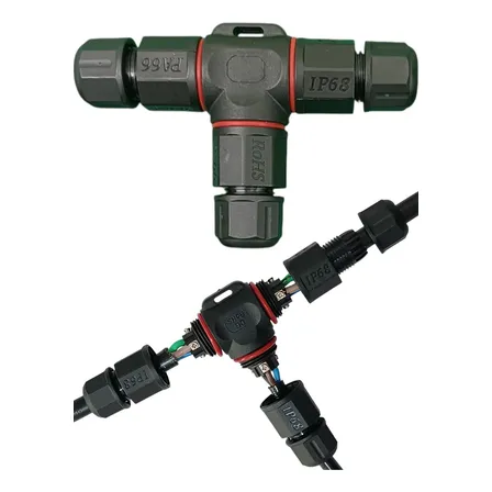 Conector T 3 Vias Emenda T 3 Polos Protegida Ip68 Cabo 3x2,5