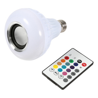 Foco Bluetooth Bocina Lámpara Led 12w De Colores Foco Bluetooth Bocina Lámpara Led 12w De Colores
